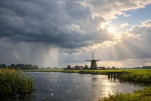Bewolkt weer met enkele regenbuien, kans op opklaringen later op de dag