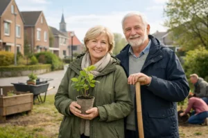 Echtpaar Sørensen neemt afscheid van wijkraad met groene actie