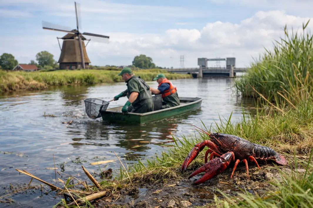 Hoogheemraadschap Delfland start bestrijding Amerikaanse rivierkreeft vanwege schade en ecologische impact