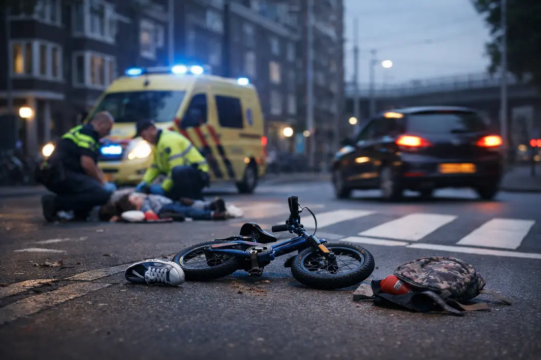Kind aangereden in Rotterdam-Delfshaven, bestuurder rijdt door