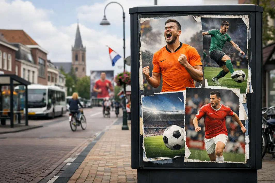 Onverwachte reclamecampagne met voetbalposters in meerdere gemeenten