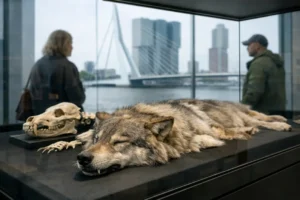 Resten van gedode wolf Bram mogelijk tentoongesteld in Rotterdam