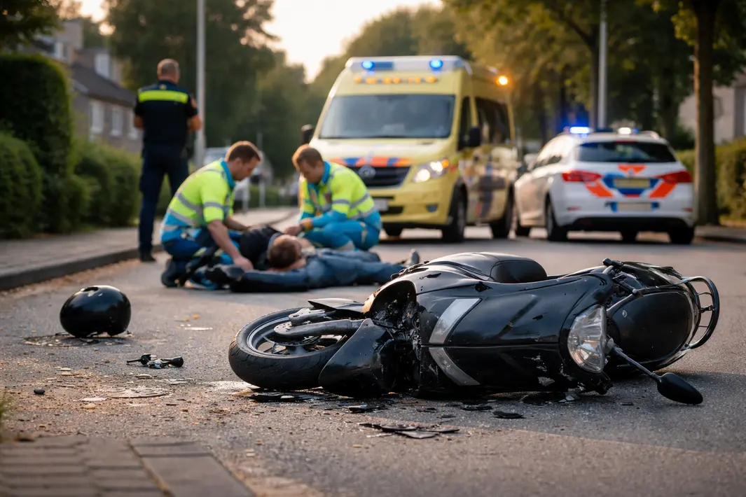Scooterbestuurder raakt gewond bij ongeval in Hellevoetsluis