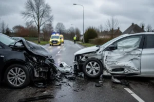 Ernstige botsing op Vaanweg leidt tot grote schade en twee lichtgewonden