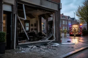 Explosie veroorzaakt ernstige schade aan kapperszaak in Vlaardingen