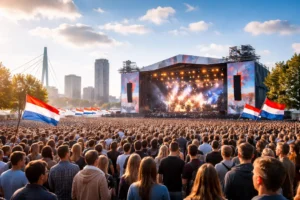 Live uitzending van het Bevrijdingsfestival in Rotterdam