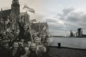 Unieke historische filmbeelden tonen bevrijdingsfeest op Noordereiland