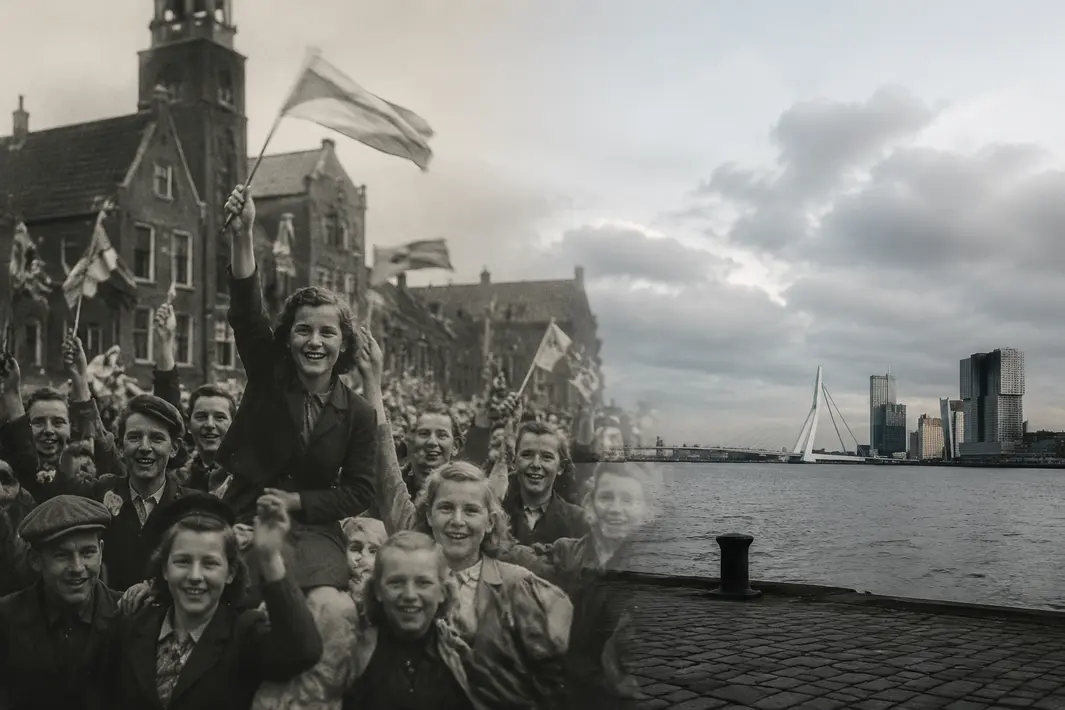 Unieke historische filmbeelden tonen bevrijdingsfeest op Noordereiland