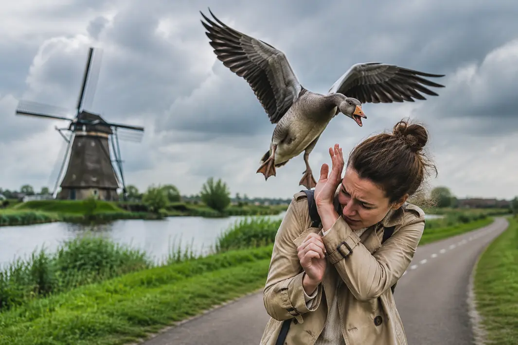 Veilig omgaan met onverwachte aanvallen door vogels in de regio